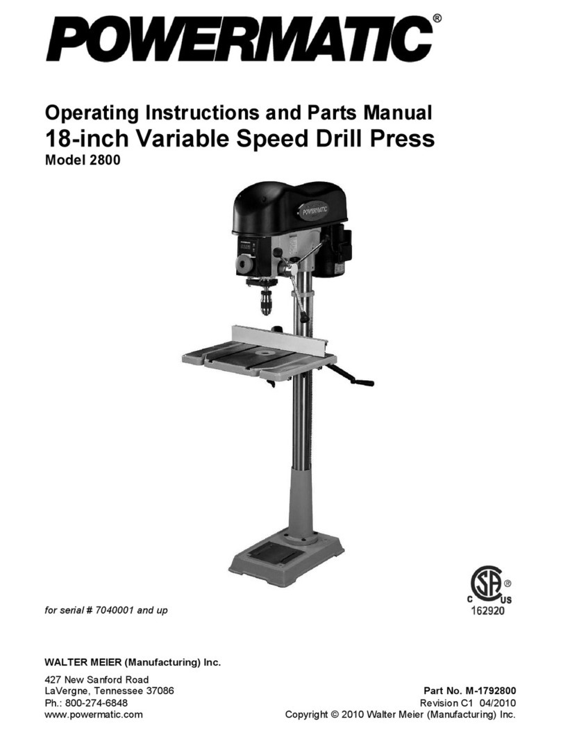 Powermatic 2800 Operating instructions and parts manual