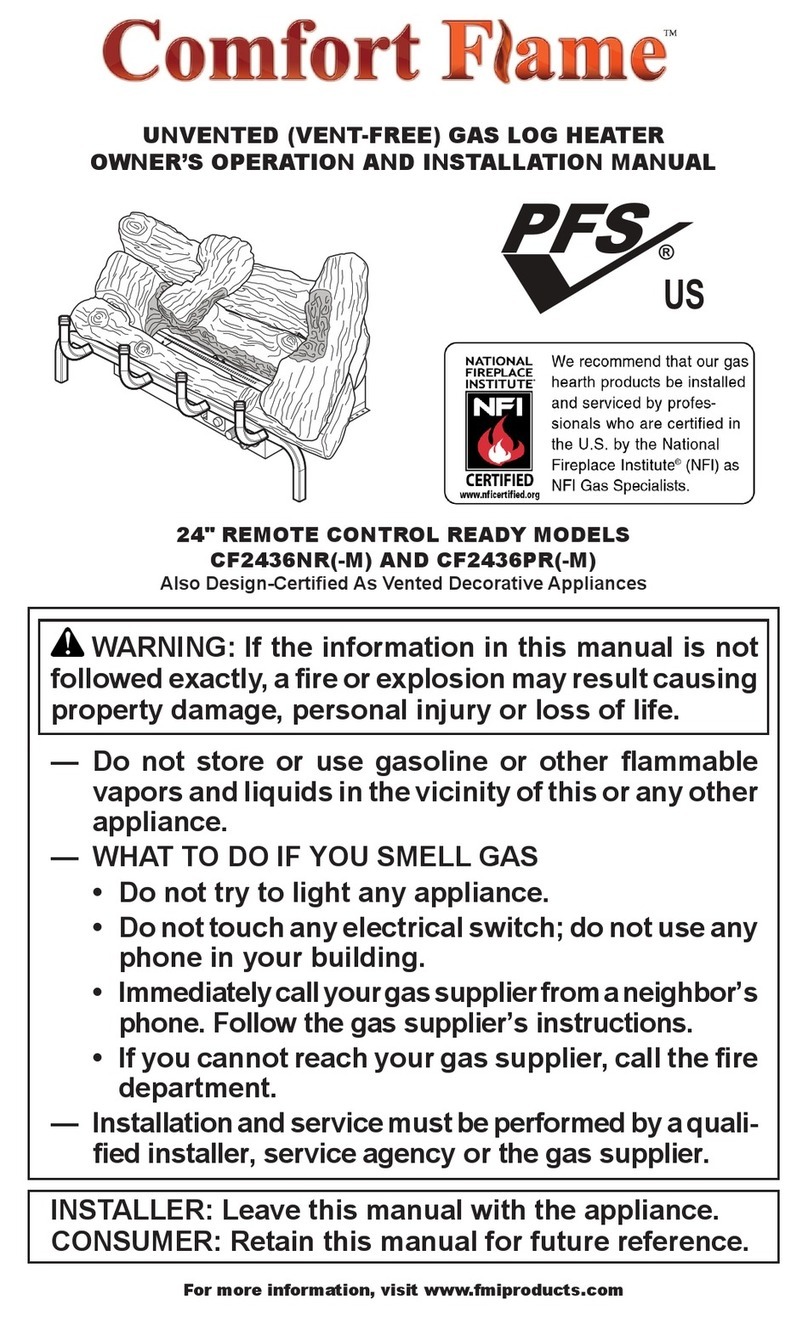 Comfortflame CF2436NR OWNER'S OPERATION AND INSTALLATION MANUAL