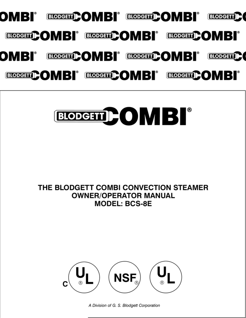 Blodgett BCS-8E User manual