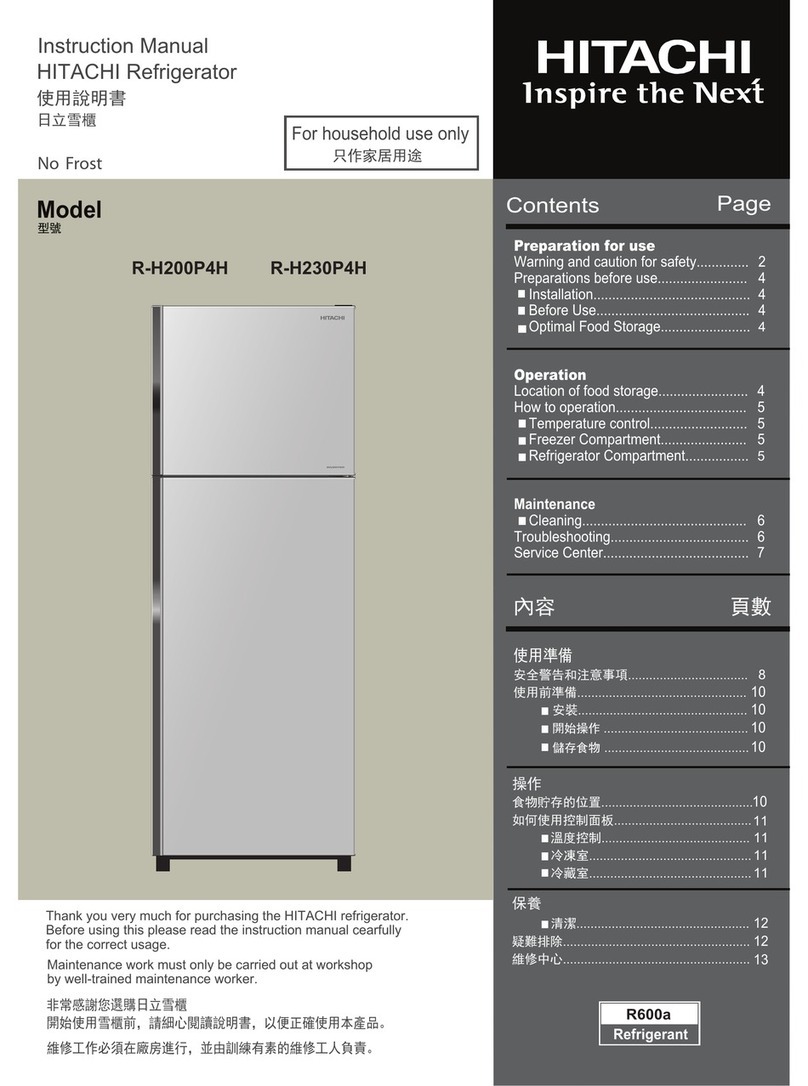 Hitachi R-H200P4H User manual