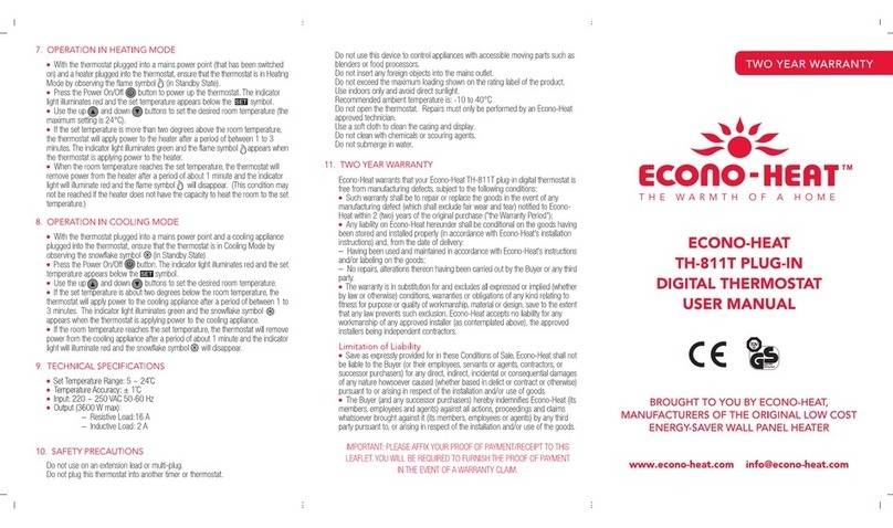 Econo Heat TH-811T User manual