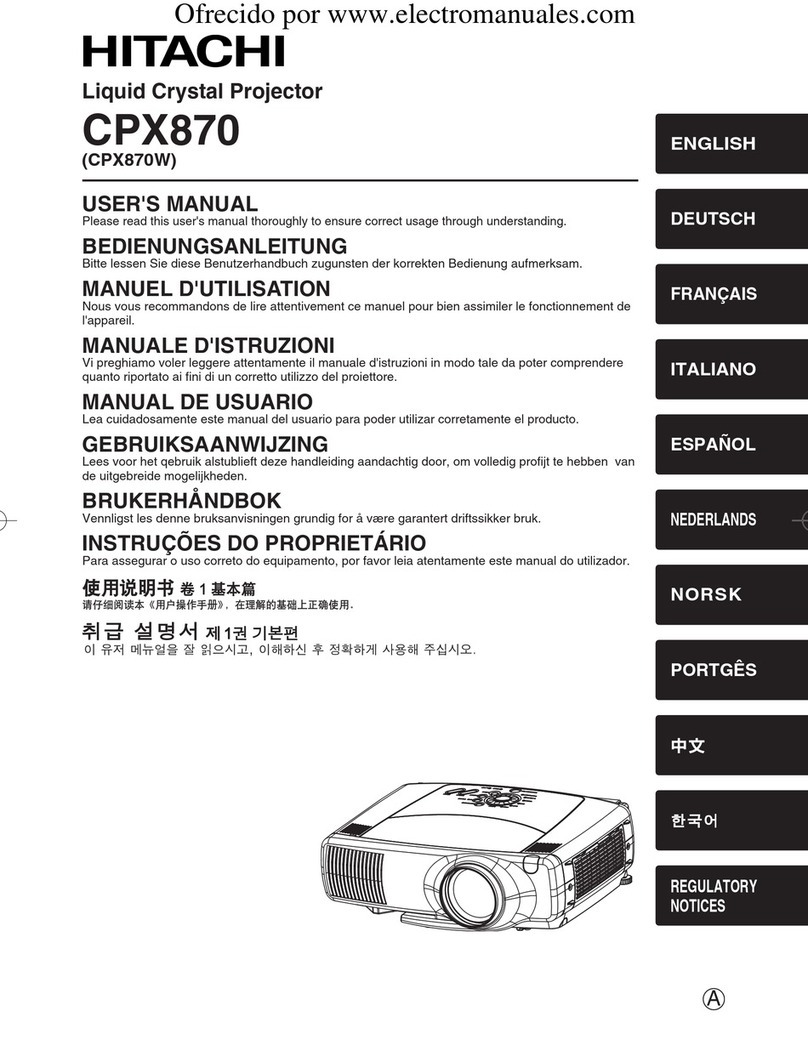 Hitachi CP-X870 user manual