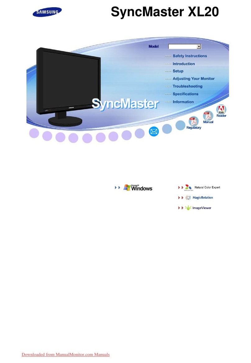 Samsung SyncMaster XL20 User manual Samsung SyncMaster XL20 User manual