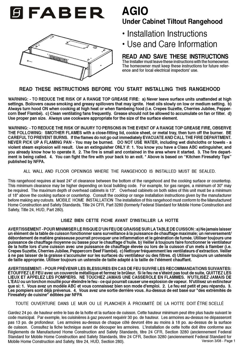 Faber AGIO installation instructions