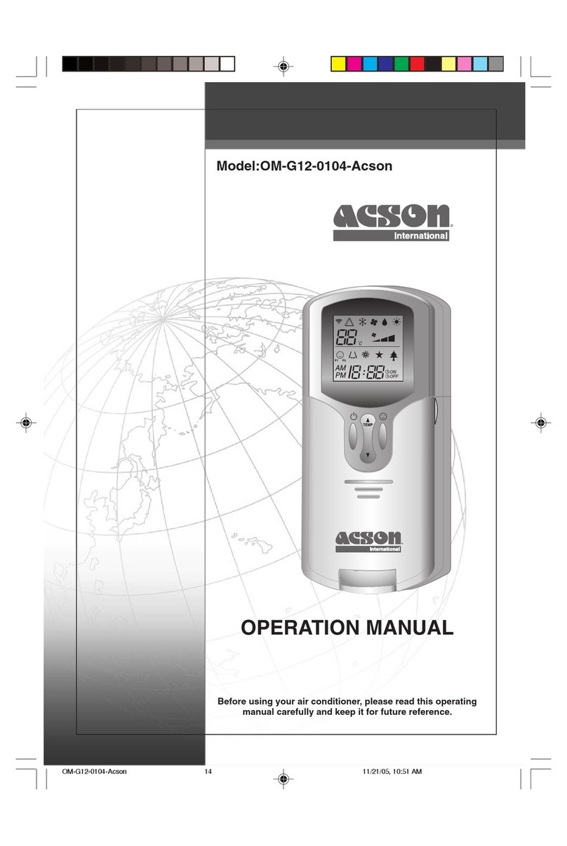 Acson OM-G12-0104-Acson User manual