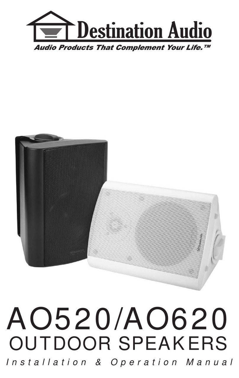 Destination Audio AO520 Installation and operation manual