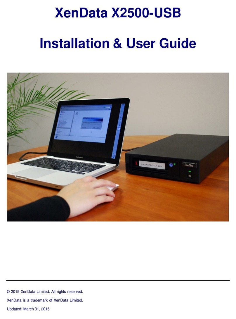 XenData X2500-USB Installation & user guide XenData X2500-USB Installation & user guide