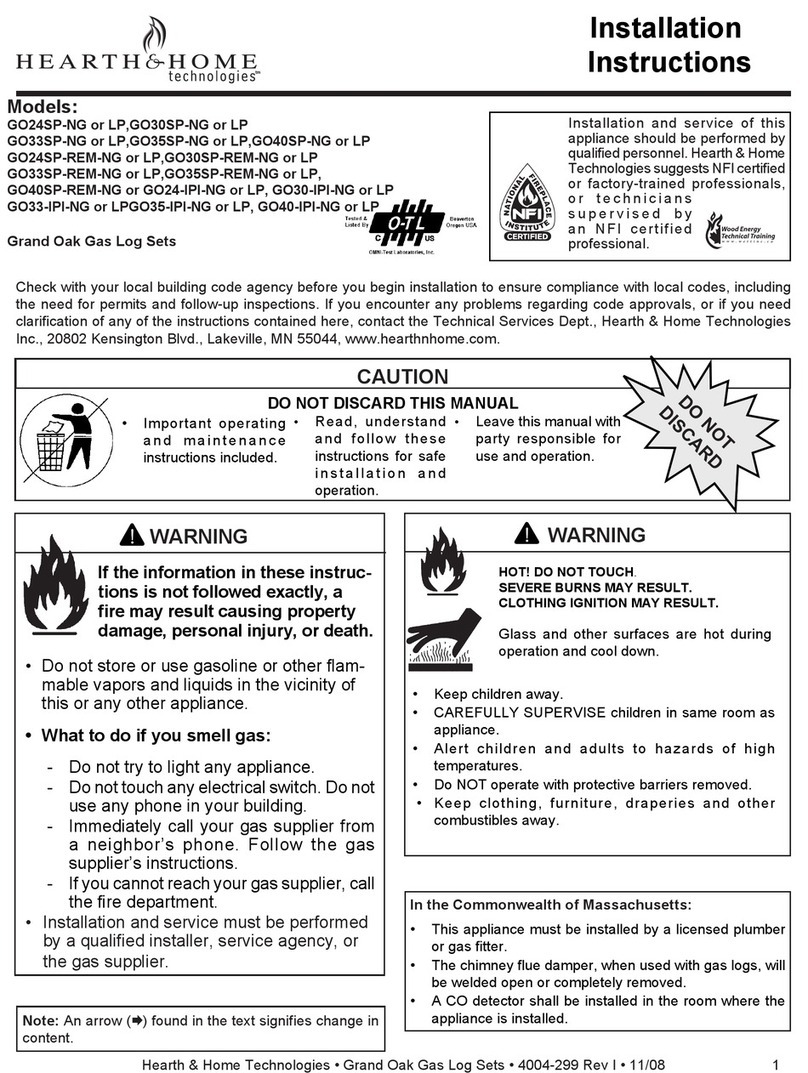 Hearth & Home GO24SP-NG User manual