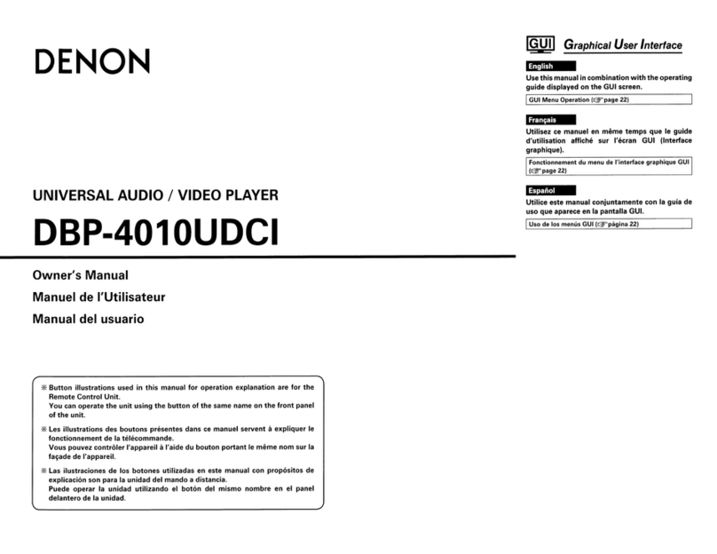 Denon DBP-4010UDCI User manual