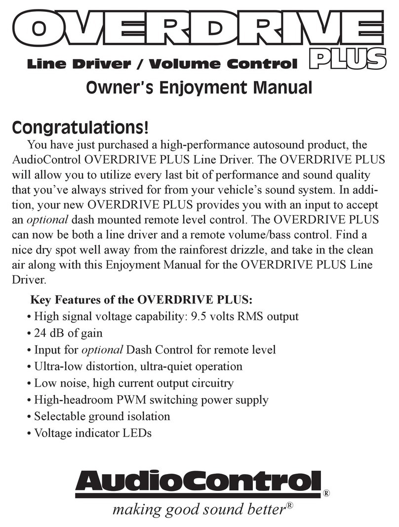 Audio Control OVERDRIVE PLUS owner's manual