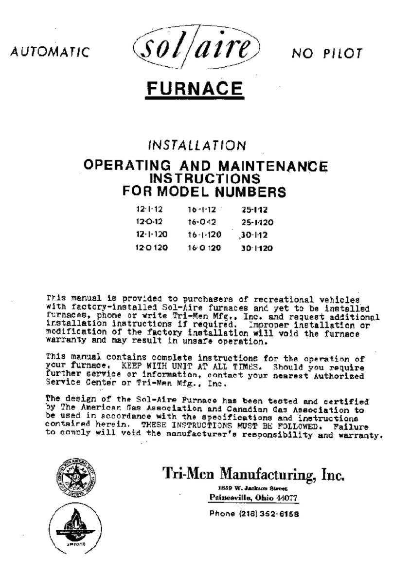 Solaire 12-1-12 Operating and maintenance instructions