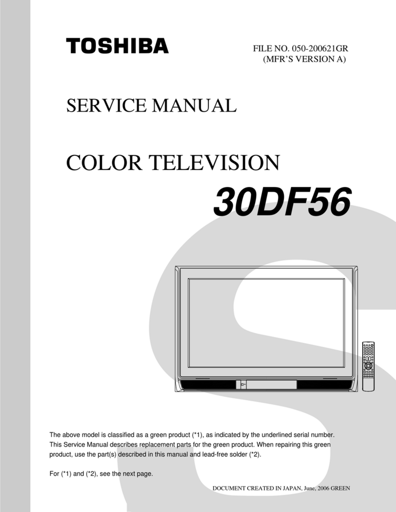 Toshiba 30DF56 - 30" CRT TV User manual
