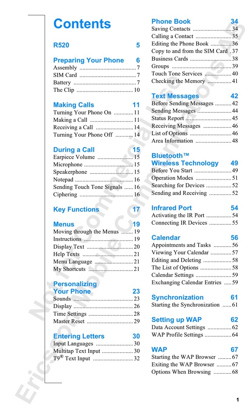 Ericsson R520 User manual