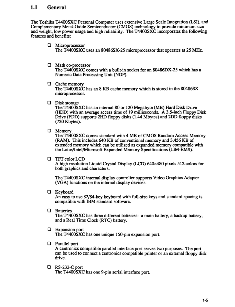 Toshiba T4400SXC User manual