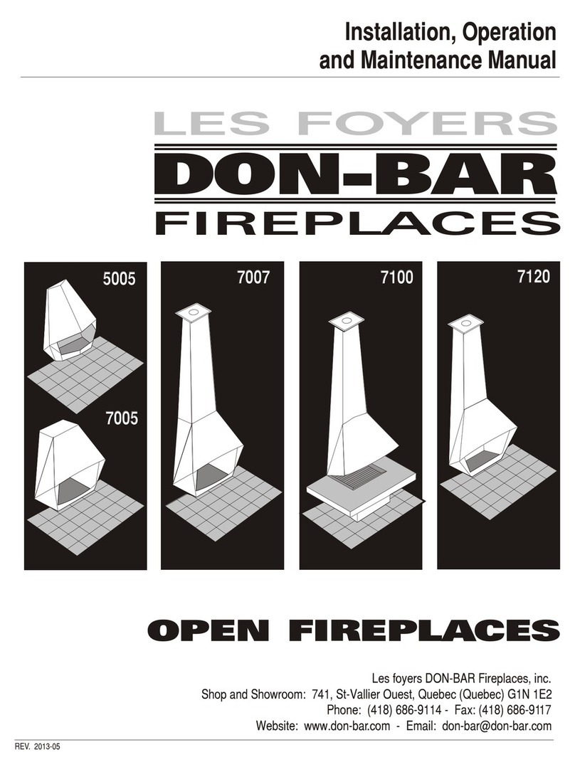 Les foyers DON-BAR Fireplaces 5005 Installation, operation and maintenance manual