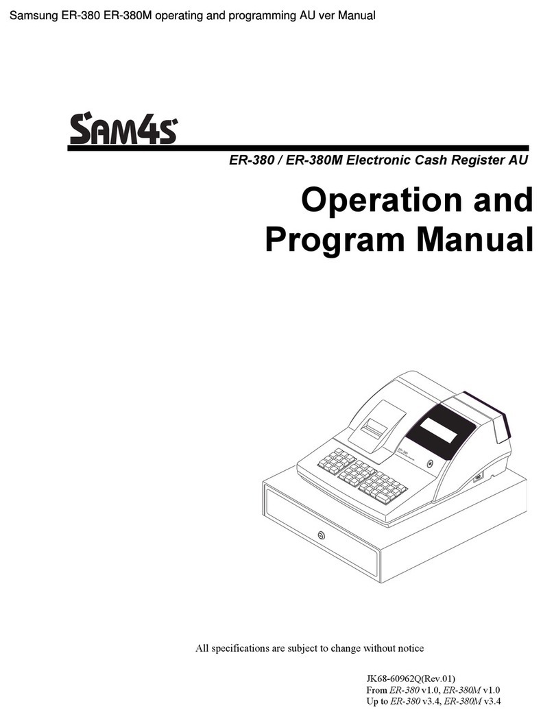 Sam4s ER-380 Operation and program manual