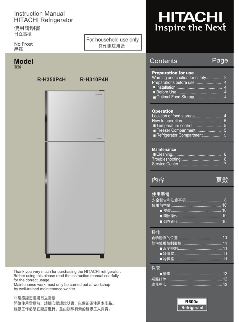 Hitachi R-H350P4H instruction manual