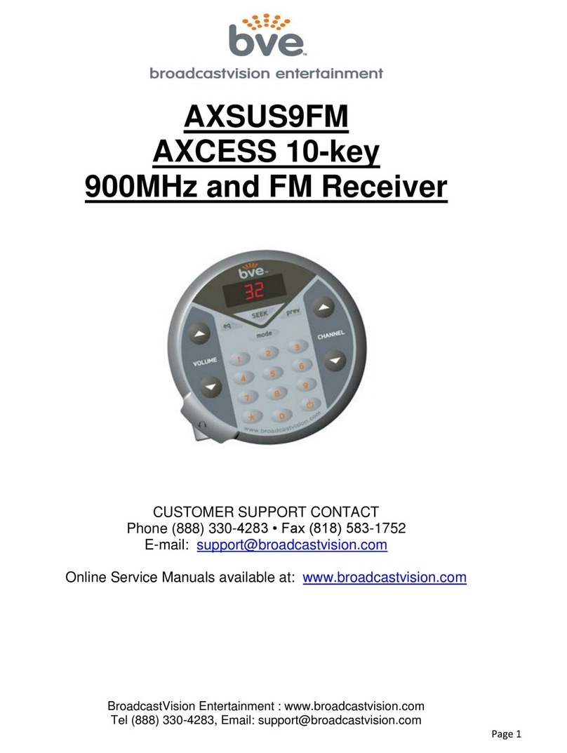 BVE AXSUS9FM user manual