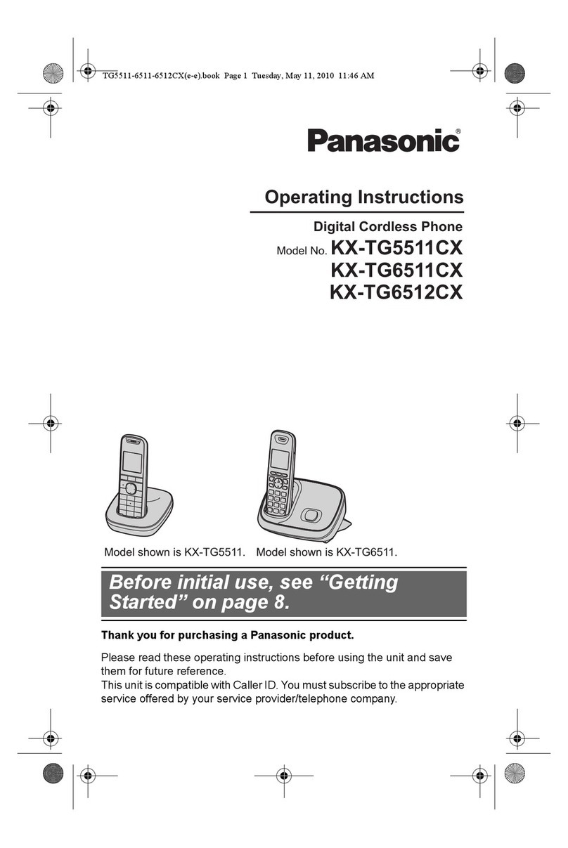 Panasonic KX-TG5511CX operating instructions