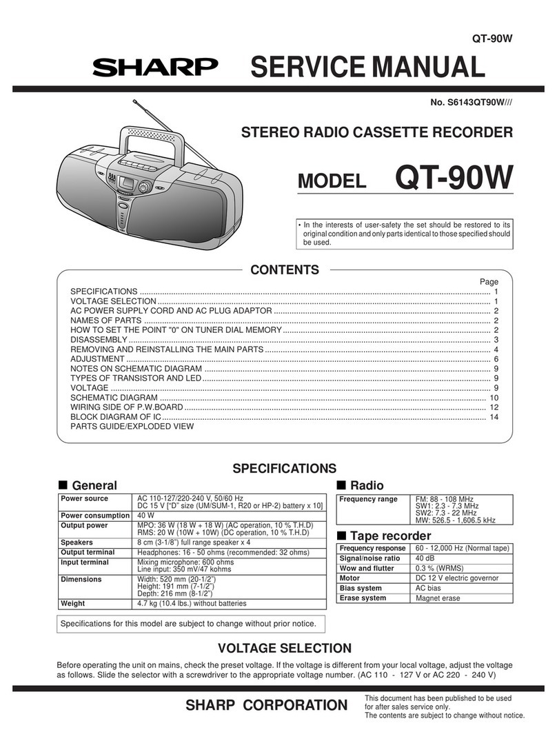 Sharp QT-90W Service manual