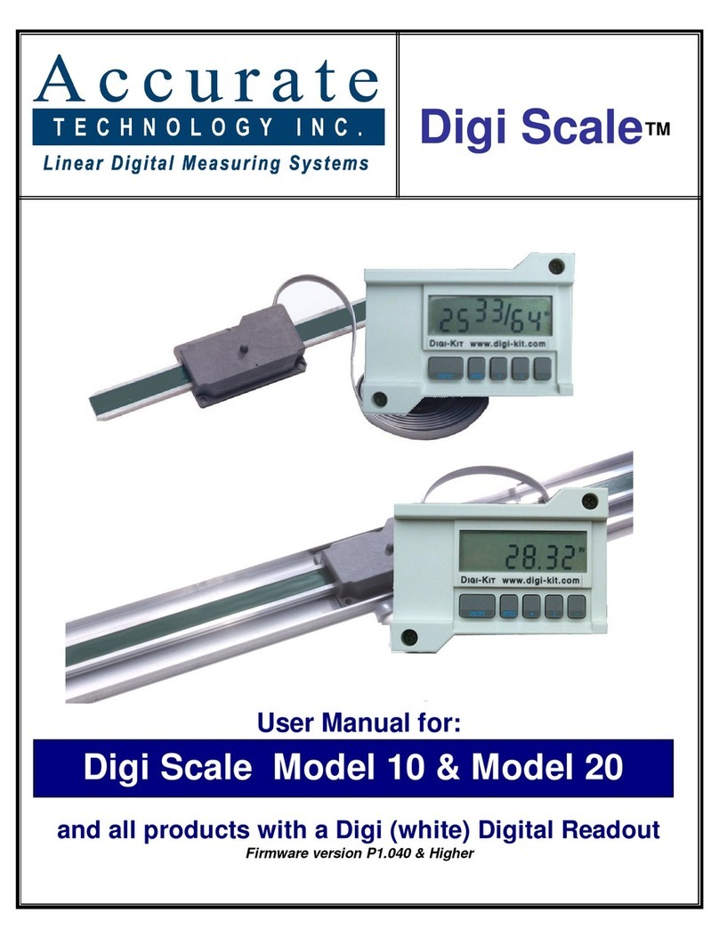 Accurate Technology Digi Scale Model 10 User manual
