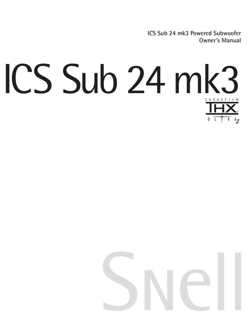Snell ICS Sub 24 mk3 owner's manual