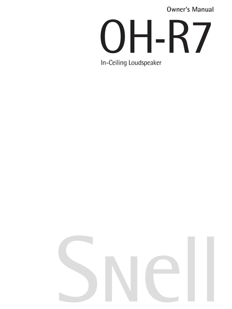 Snell OH-R7 owner's manual