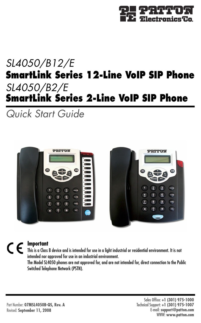 Patton SL4050/B12/E quick start guide