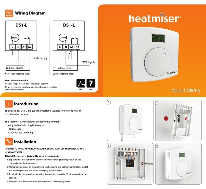 Heatmiser DS1-L User manual Heatmiser DS1-L User manual