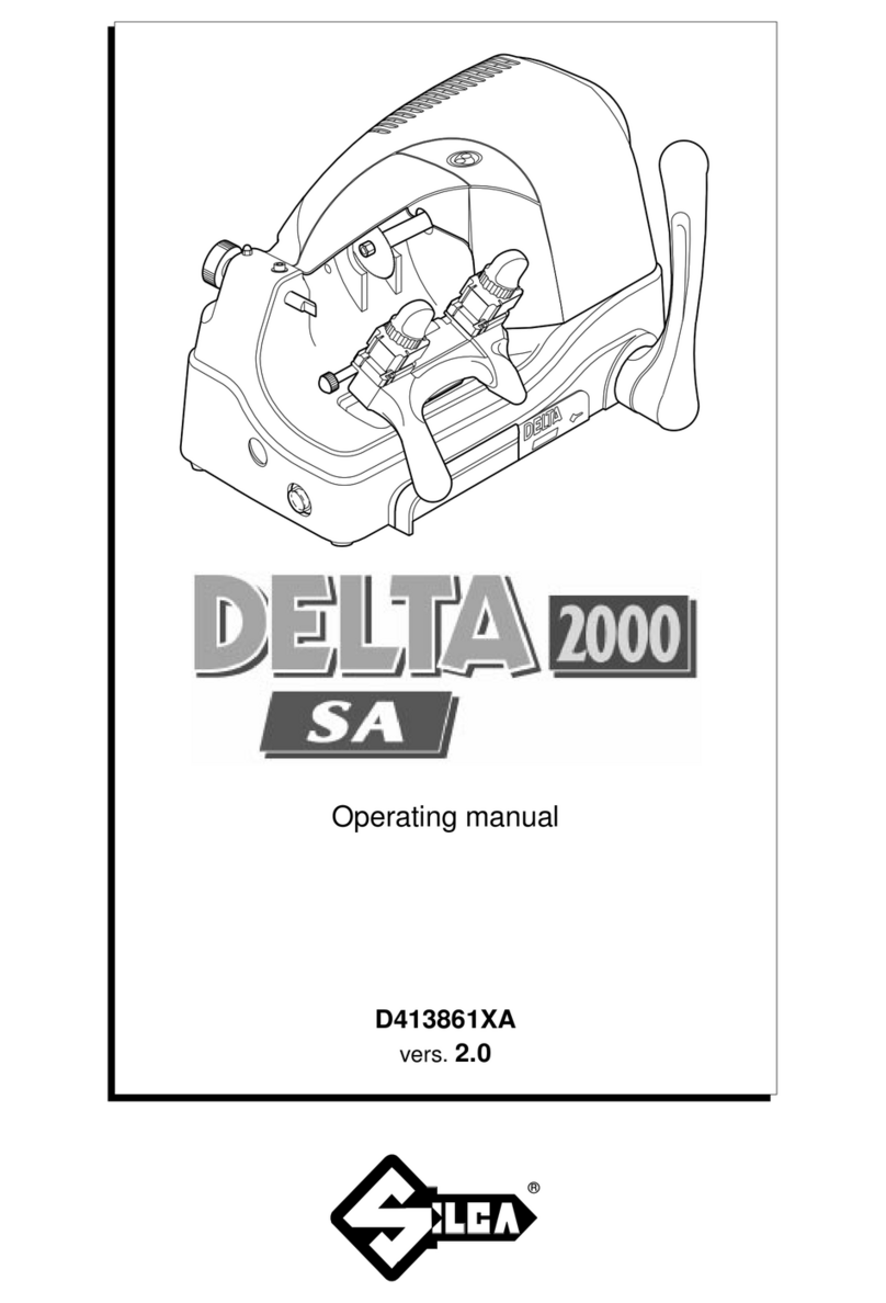 Silca Delta 2000 SA operating manual