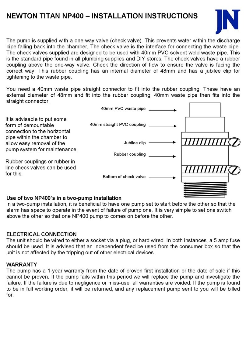 Newton Titan NP400 installation instructions