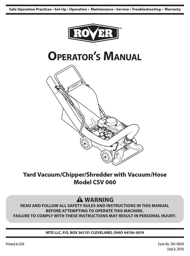 Rover CSV 060 Operator's manual