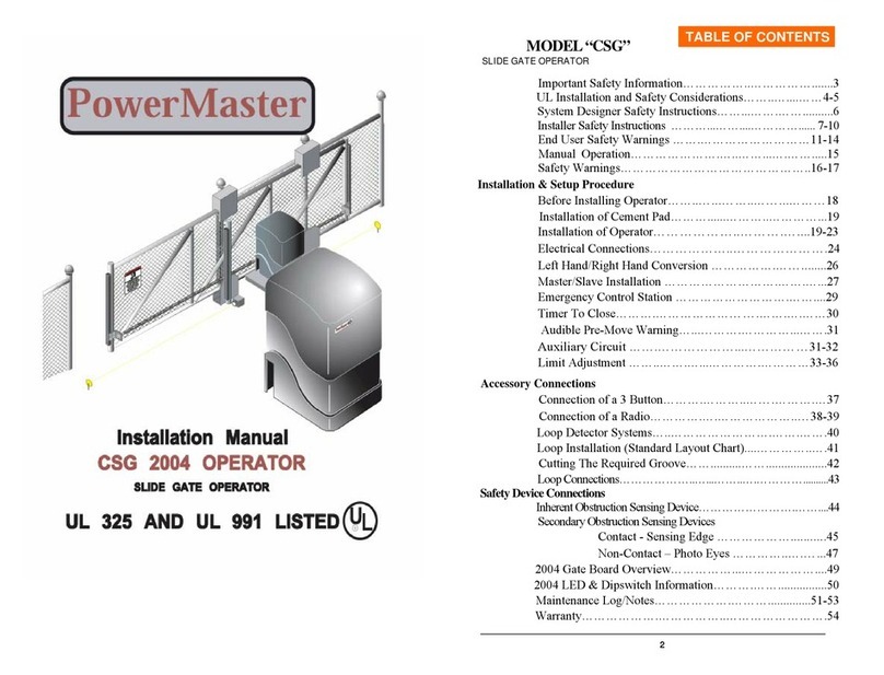 Power Master CSG 2004 installation manual