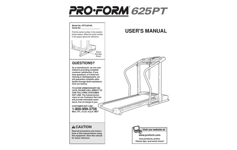 Pro-Form 625PT user manual