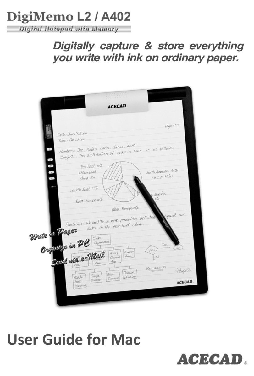 Acecad DigiMemo L2 user guide