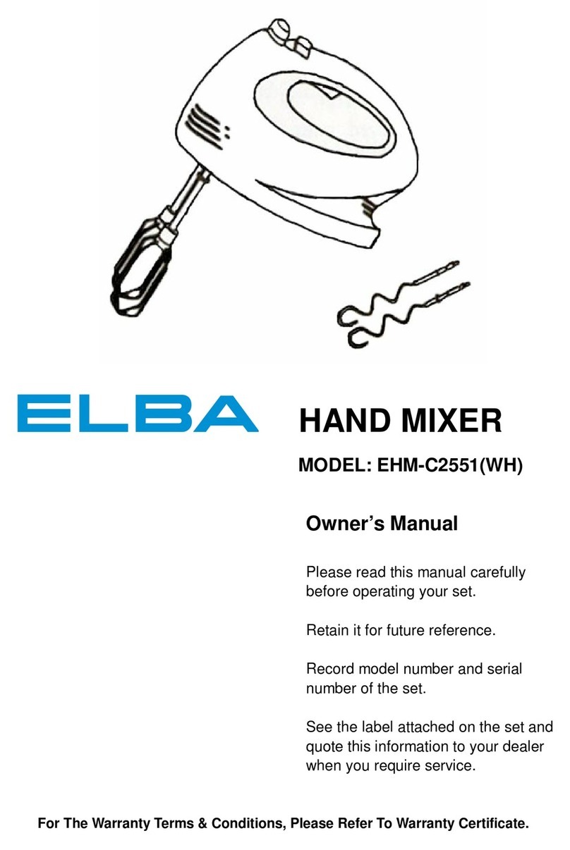Elba EHM-C2551 WH owner's manual
