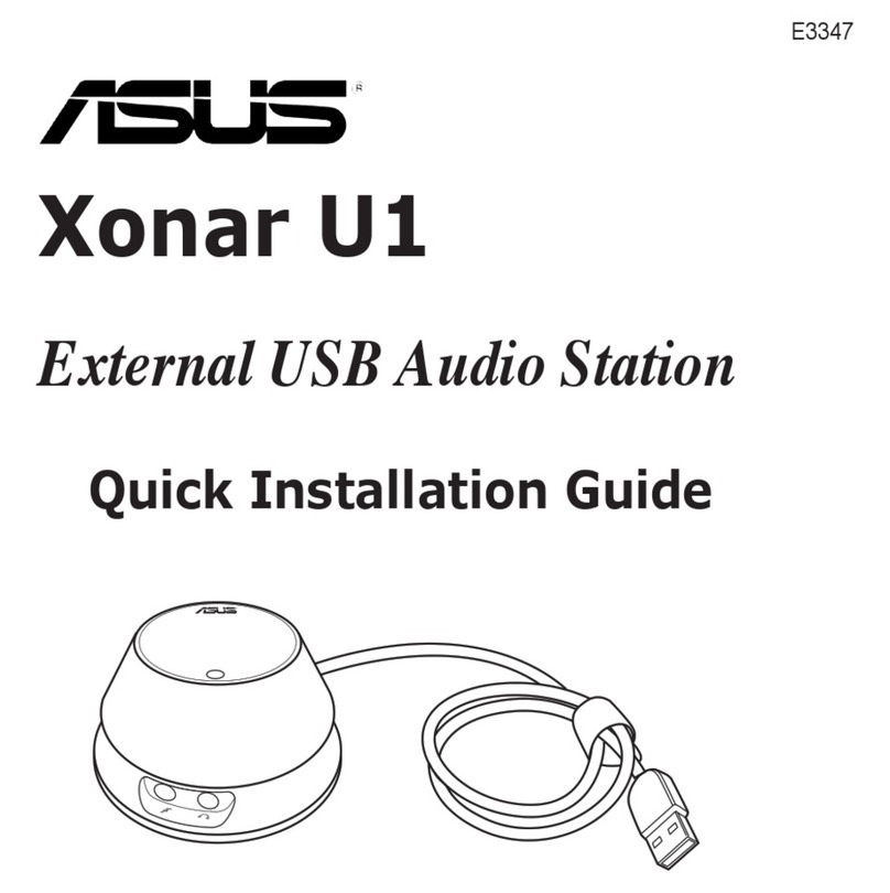 Asus External USB Audio Station Xonar U1 Quick installation guide