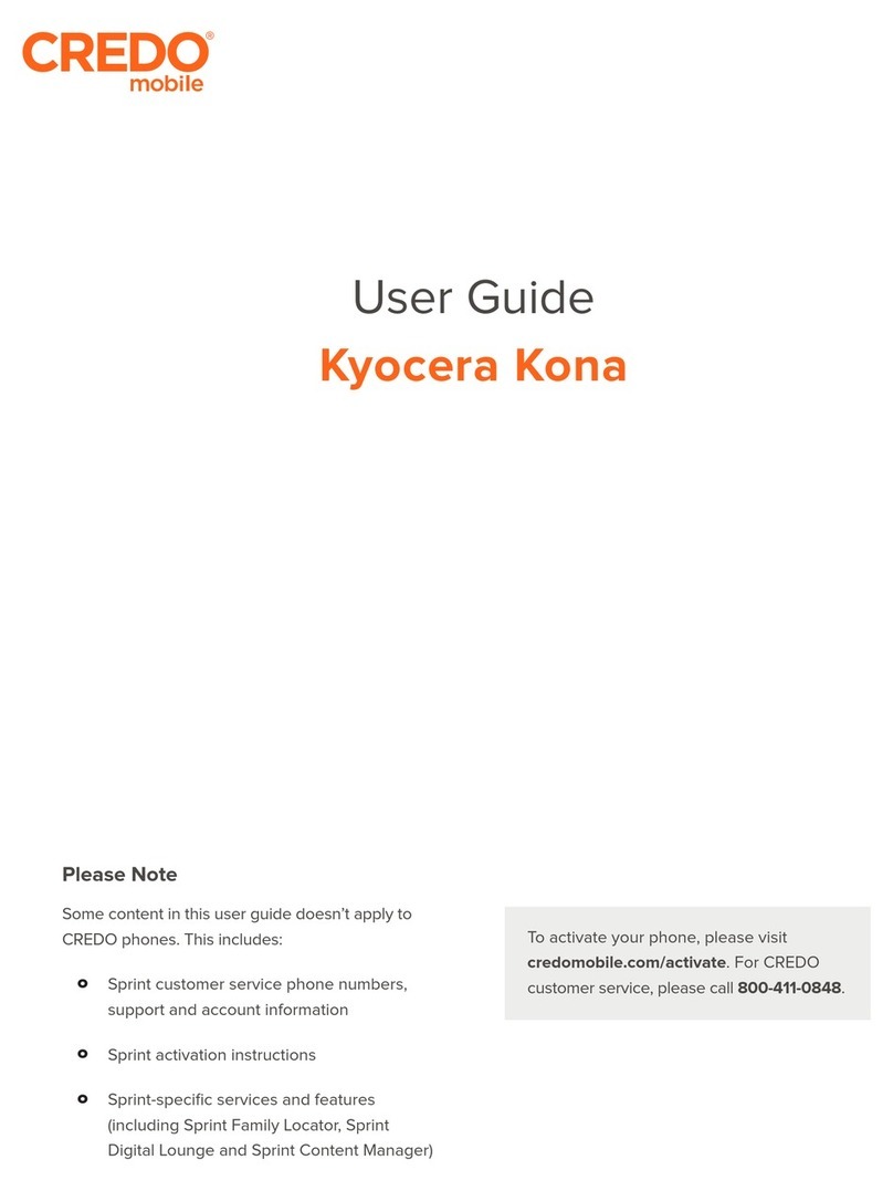 Credo mobile Kyocera Kona User manual