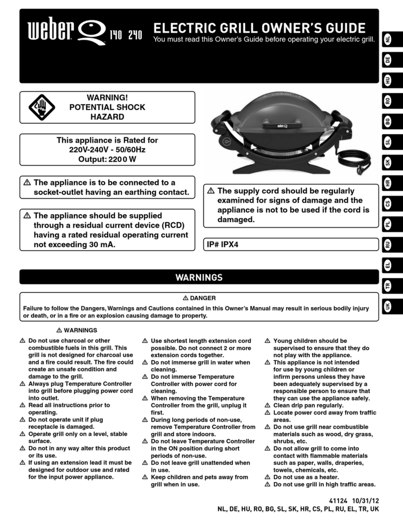 Weber Electric Grill Q 140 User manual