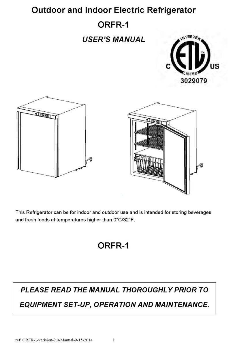 Summerset Professional Grills ORFR-1 user manual