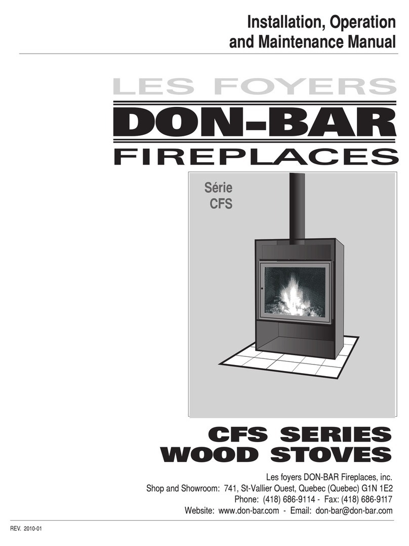 Les foyers DON-BAR Fireplaces CFS series Installation, operation and maintenance manual