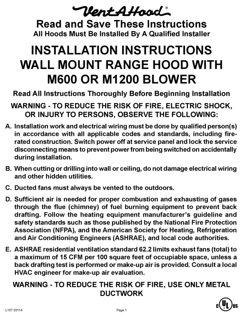 VentAHood M600 User manual
