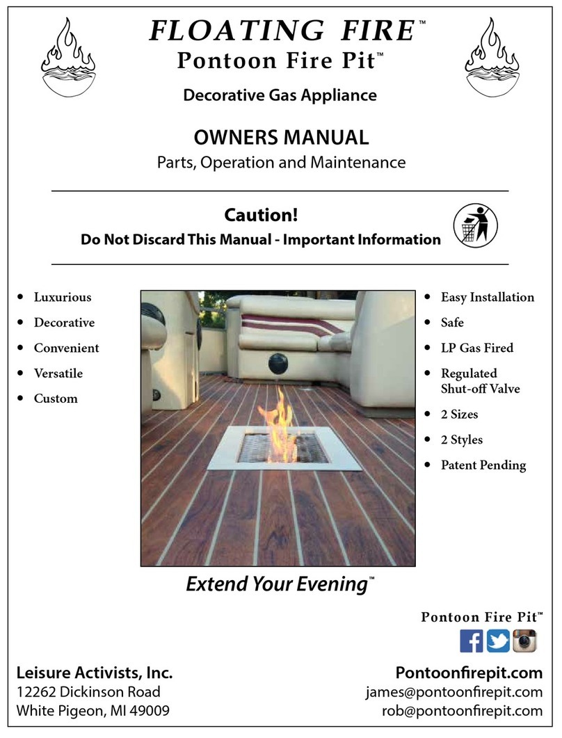 Leisure FLOATING FIRE owner's manual Leisure FLOATING FIRE owner's manual