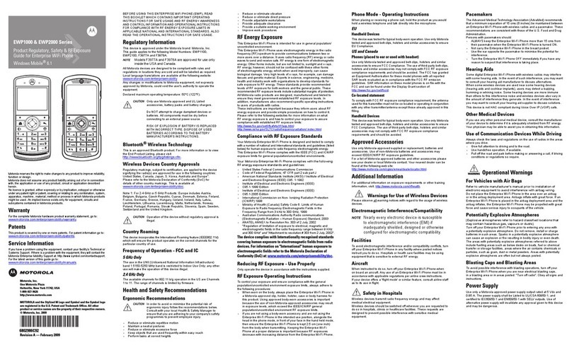 Motorola EWP1000 Series User manual Motorola EWP1000 Series User manual