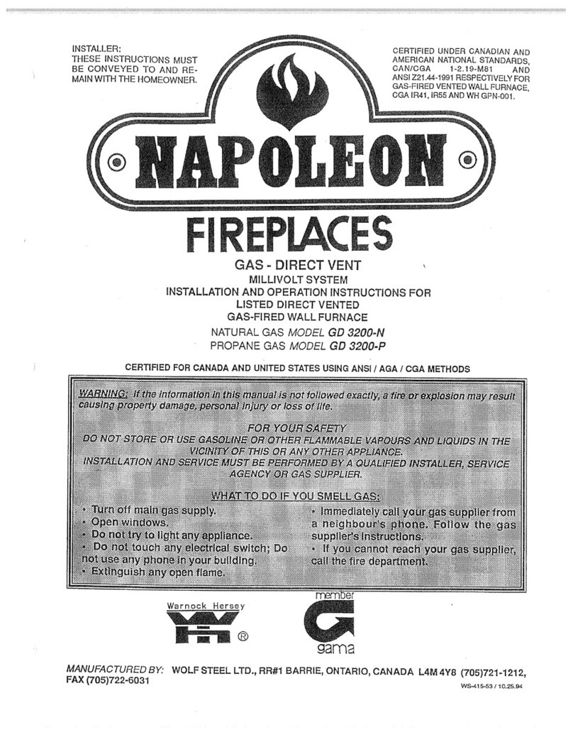 Napoleon GD 3200-N User manual