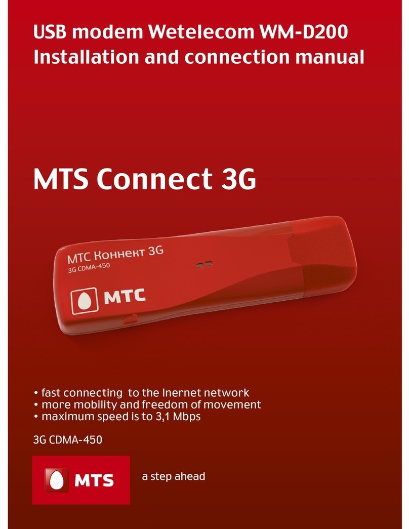 Wetelecom WM-D200 Installation and connection manual