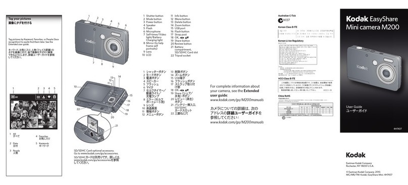 Kodak EASYSHARE MINI CAMERA M200 user guide
