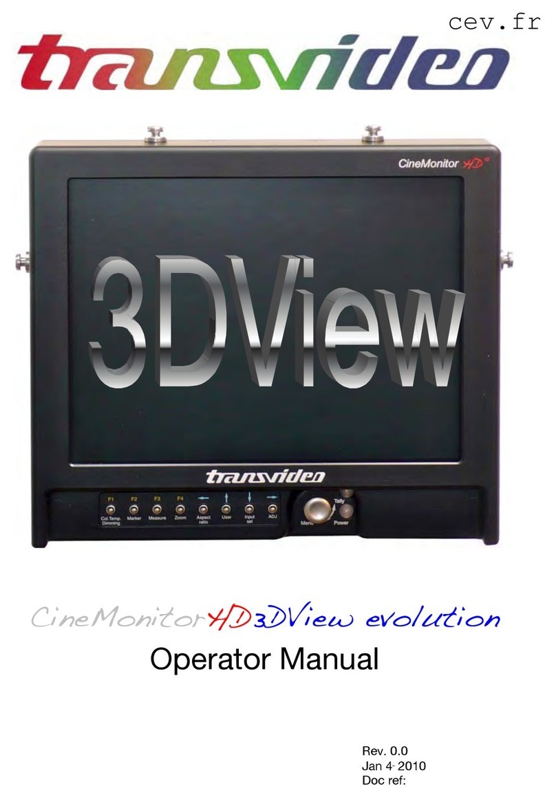 Transvideo CineMonitorHD63DView evolution User manual Transvideo CineMonitorHD63DView evolution User manual