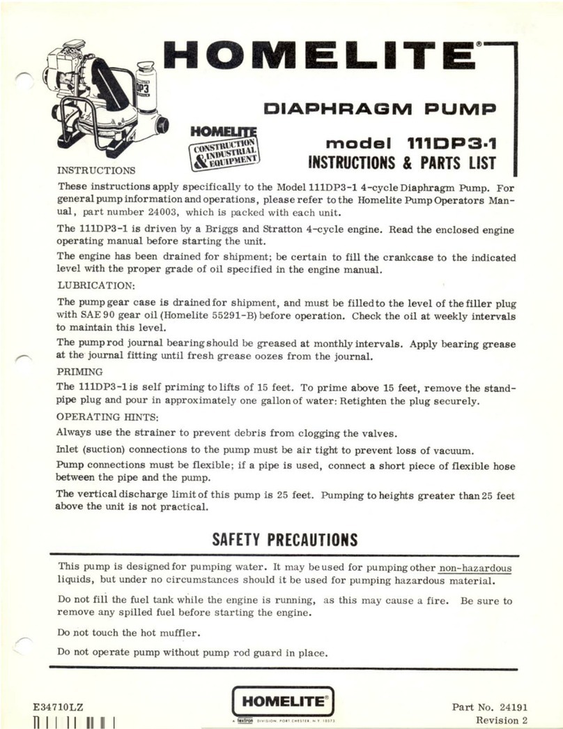 Homelite 111DP3-1 Instructions and parts list Homelite 111DP3-1 Instructions and parts list