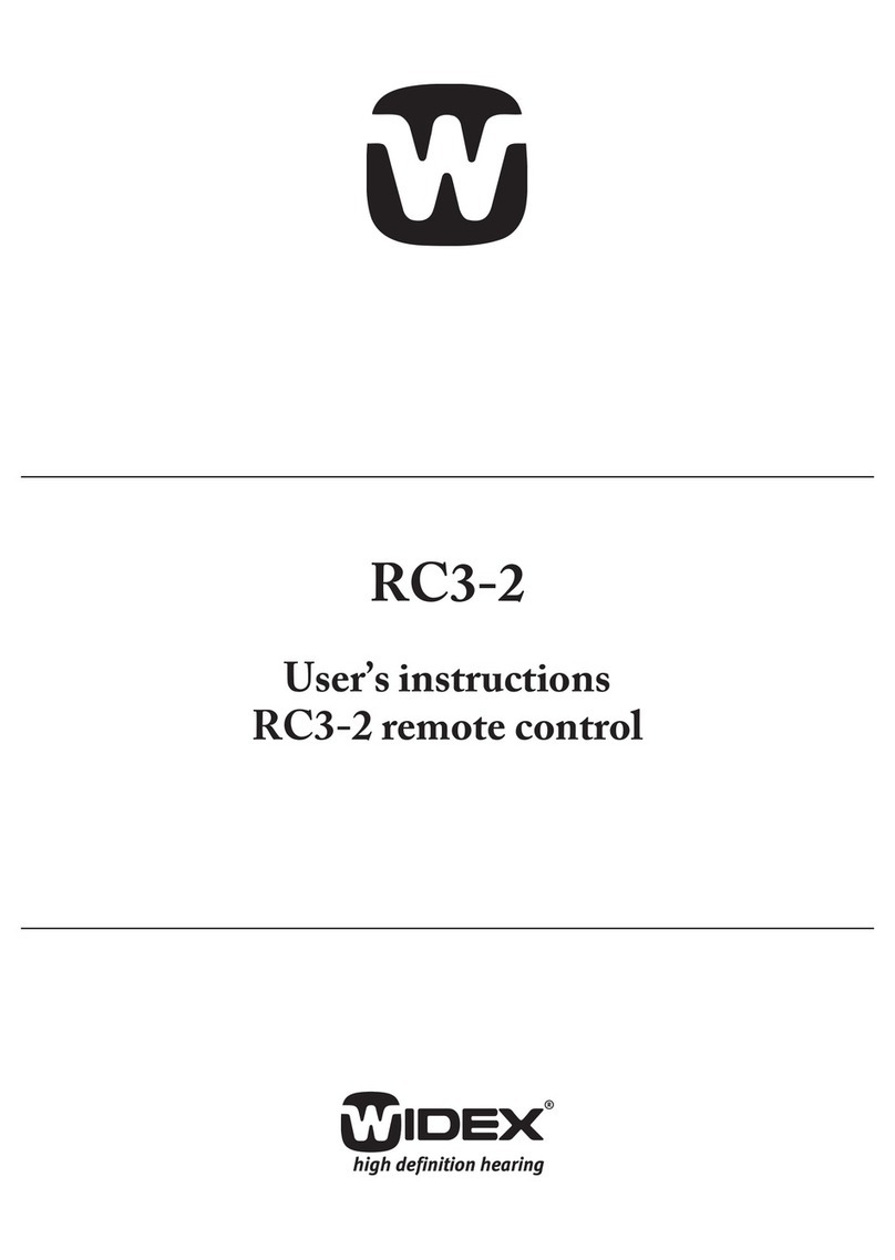 Widex RC3-2 User manual Widex RC3-2 User manual